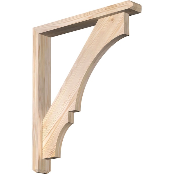 Ekena Millwork Balboa Craftsman Smooth Bracket w/ Offset Brace, Douglas Fir, 3 1/2"W x 24"D x 28"H BKT0402X24X28BOA04SDF - main